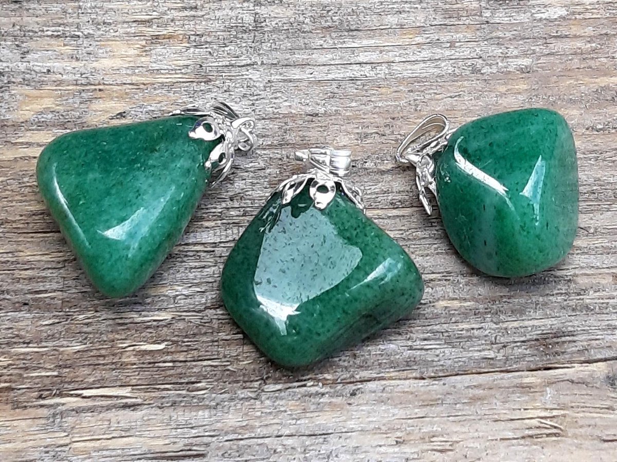 Edelsteen groene Aventurijn hanger